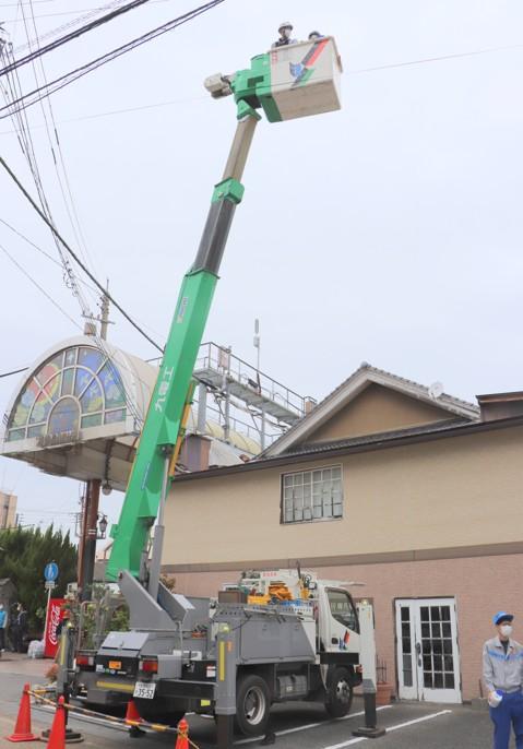 高所作業車の空中散歩体験