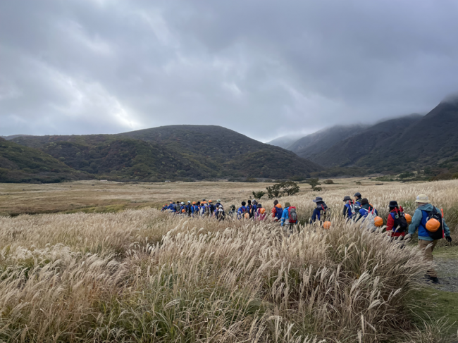 ススキが一面に揺れる坊ガツル湿原