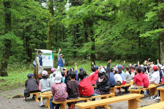 地球温暖化や森の役割を学習