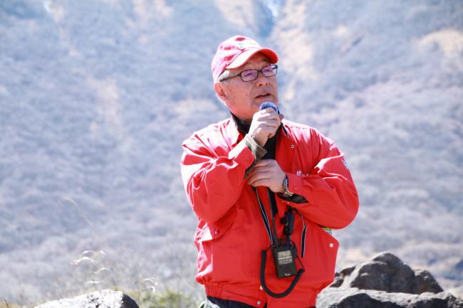 解散式:坊ガツル野焼き実行委員会 弘藏会長からご挨拶